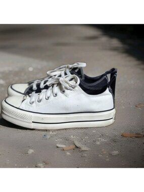 Converse All Star Lift Platform Half & Half Women’s Canvas Sneakers  Size 7.5